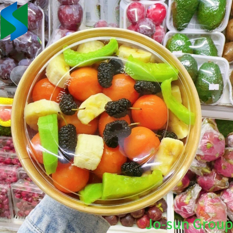 Factory Price Kraft Paper Bowl for Hot/Cold Food Containers Logo Design Fruit Paper Bowl for Picnic