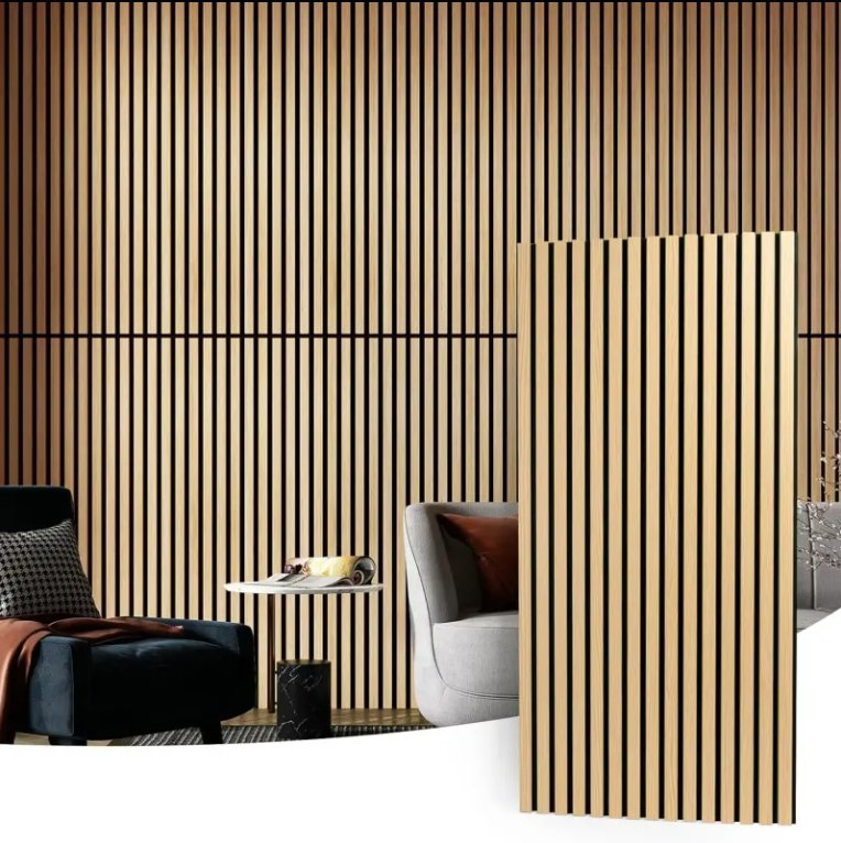 Xinmei Akupanel Diffusion Wall Sound Insulation Groove Acoustic Solid Slat Wood Fiber Sound Insulation Wall Panel