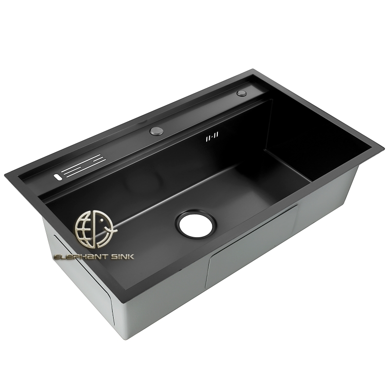 High Gloss Brushed Handcrafted Stainless Steel Sink Single Bowl Kitchen Sink