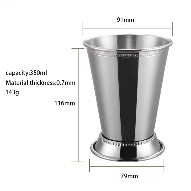 Стальные чашки для мохито и джулепа 12oz и 14oz