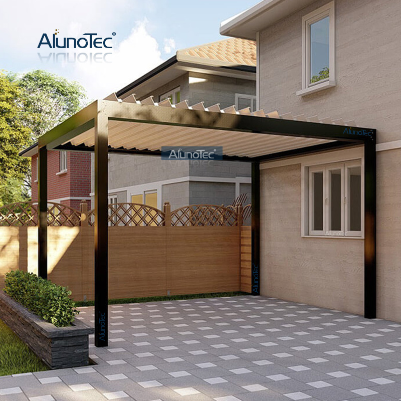 Motorized Outdoor Awnig Design Patio Cover Louvred Roof Aluminium Pergola Garden Canopy Carport Gazebo Pergolas