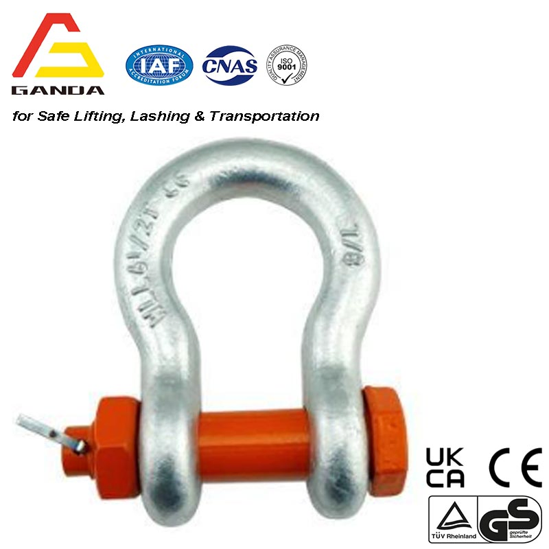 Us Type G2130 Safety Bolt Type Bow Forge Shackle Hot DIP Galvanized Sf 6: 1