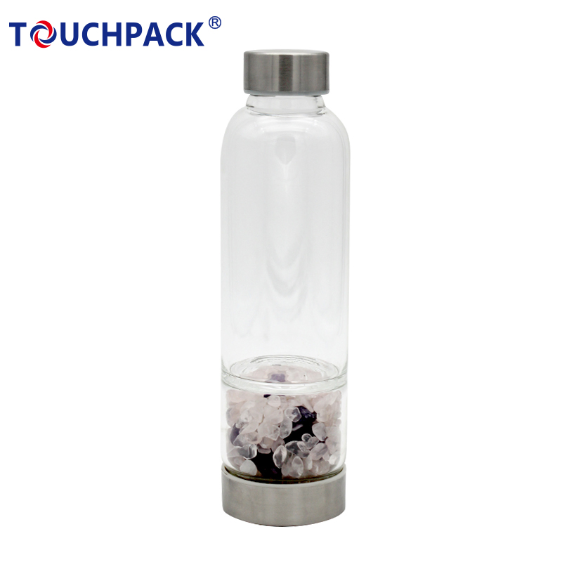 Promotion Popular Custom Glass Crystal Infused Drinking Bottle