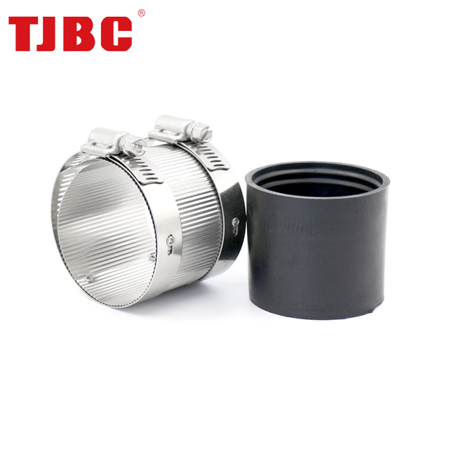 Type a No-Hub Coupling with Stainless Steel Clamps, 2 Inch, 100 PCS