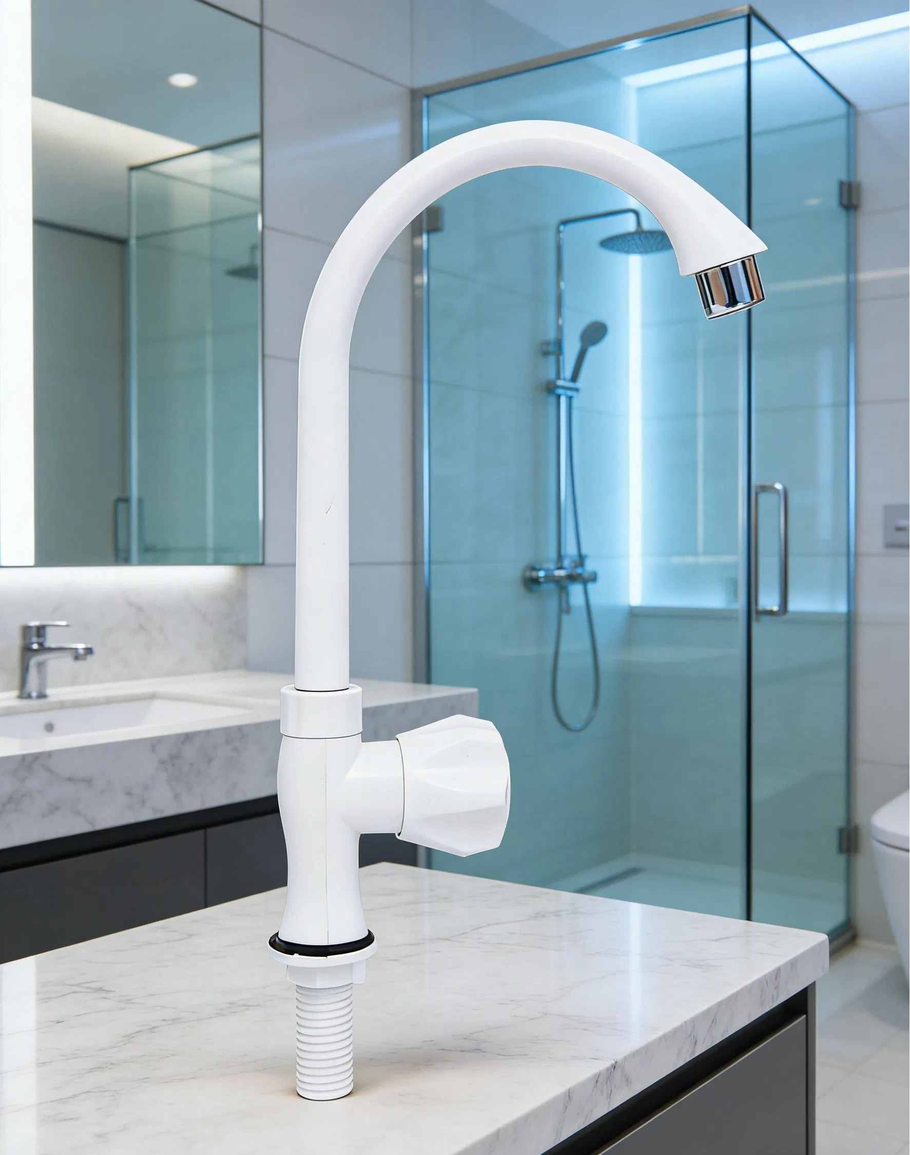 Durable High-Quality Swan Neck Faucet - Easy Install Leak-Proof Single Handle Tap for Kitchen and Bathroom