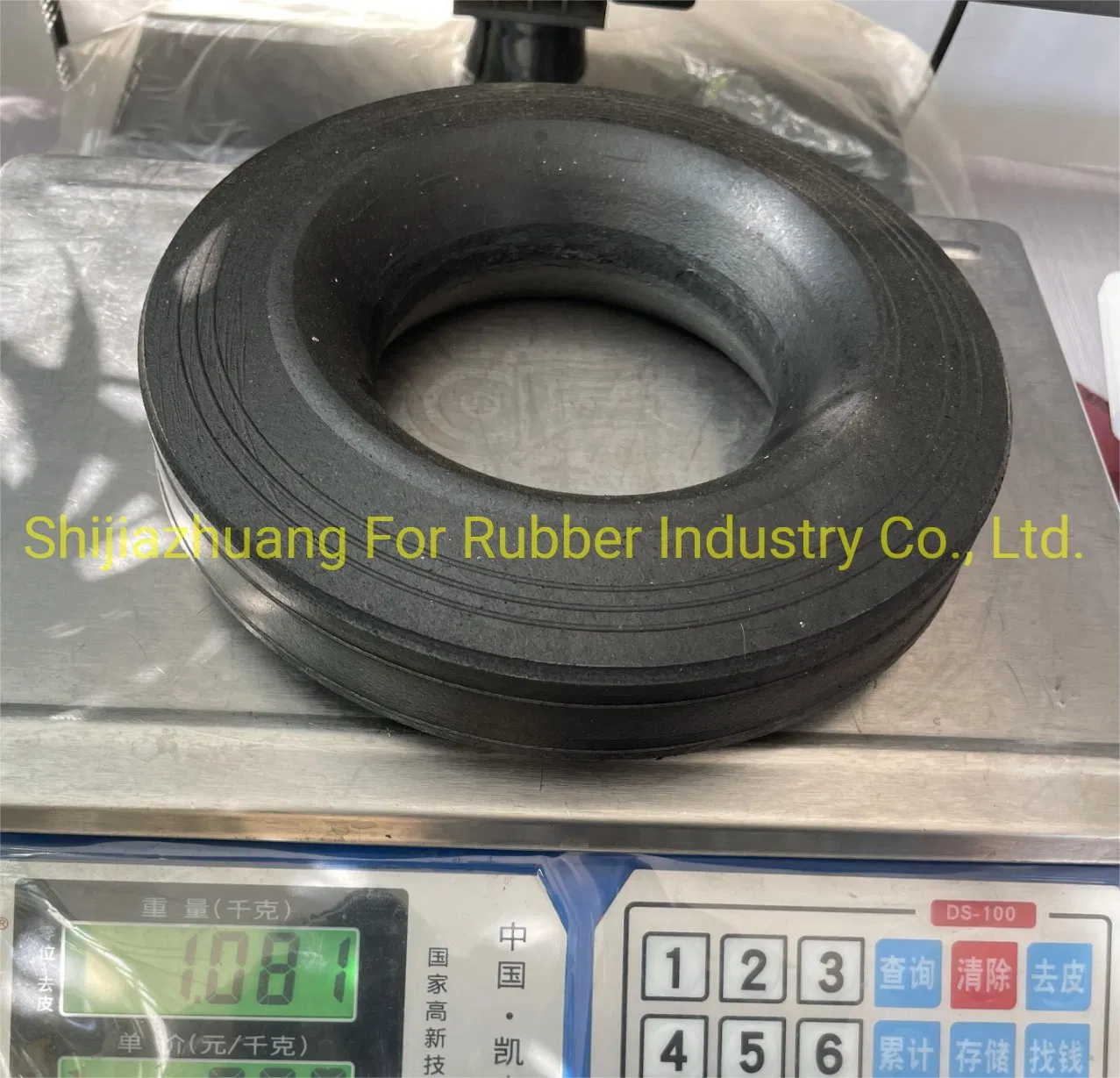 Rubbish Bin Solid Rubber Wheel with Outer Diameter 185mm, Thickness 46.5mm