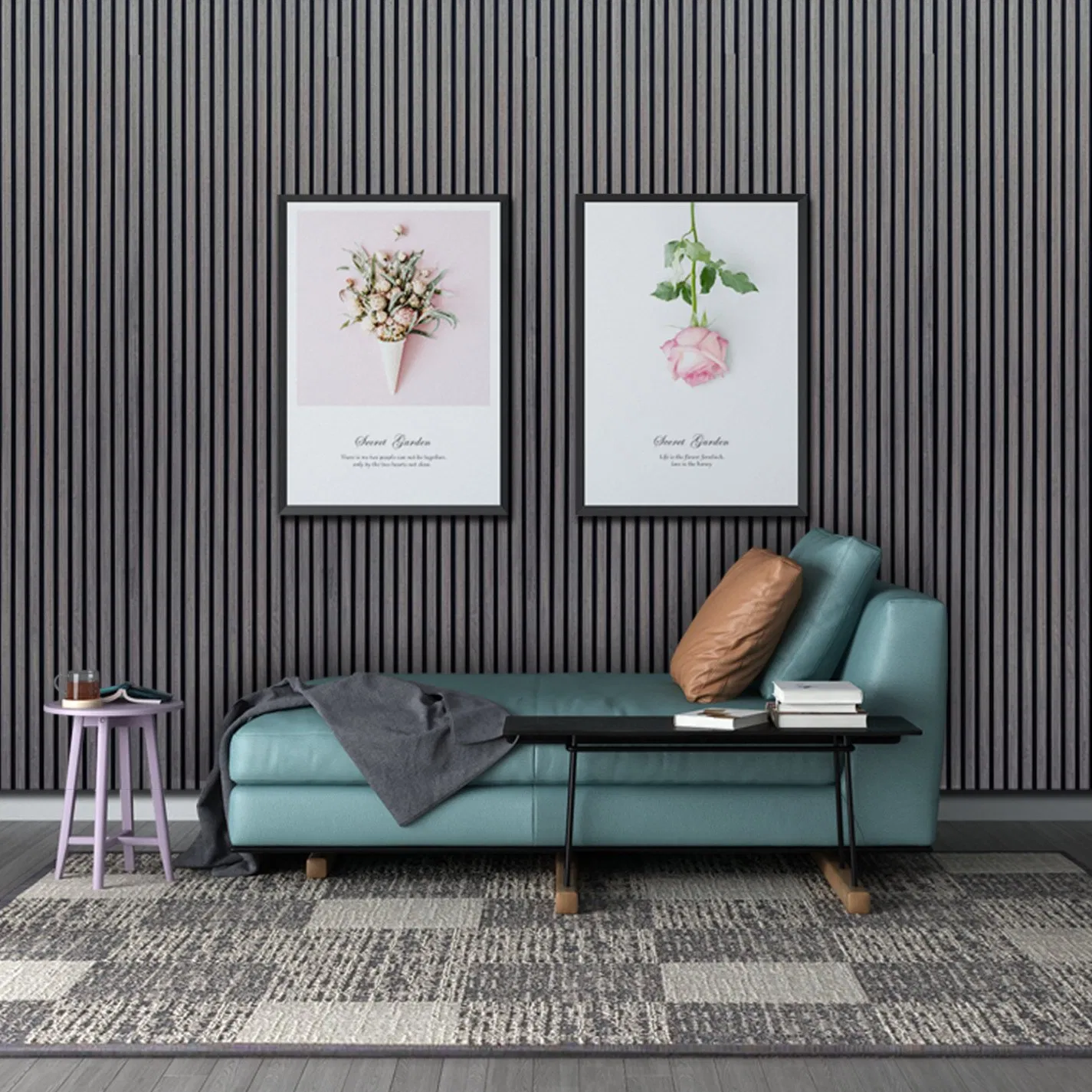 Th-Star Sound Absorbing MDF Board Wood Veneer Acoustic Slat Panels