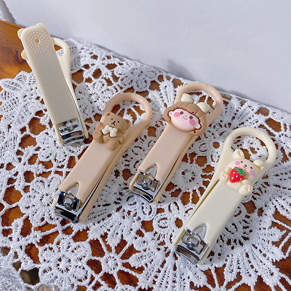 Cartoon 3D Key Chain Carbon Plated Nails Art Manicure Cutter Wholesale Stainless Steel Baby Gift Nail Clipper