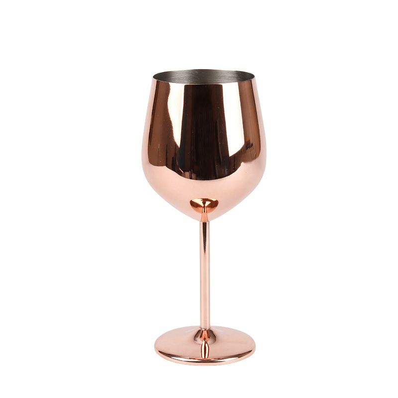 18oz Wine Glass Gold Champagne Goblets Unbreakable Stainless Steel Quality Metal Flutes Drinkware Goblet Vintage Customized Stem Cup