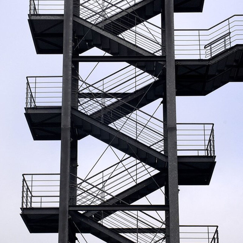 Modern Design Large Steel Structure Spiral Staircase
