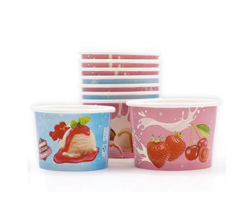 Ice Cream Paper Cups with Lids