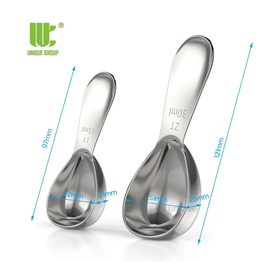 15ml 30ml Stainless Steel Coffee Scoop 2 Tablespoon Measuring Spoon for Espresso Sugar Tea Portion Control OEM