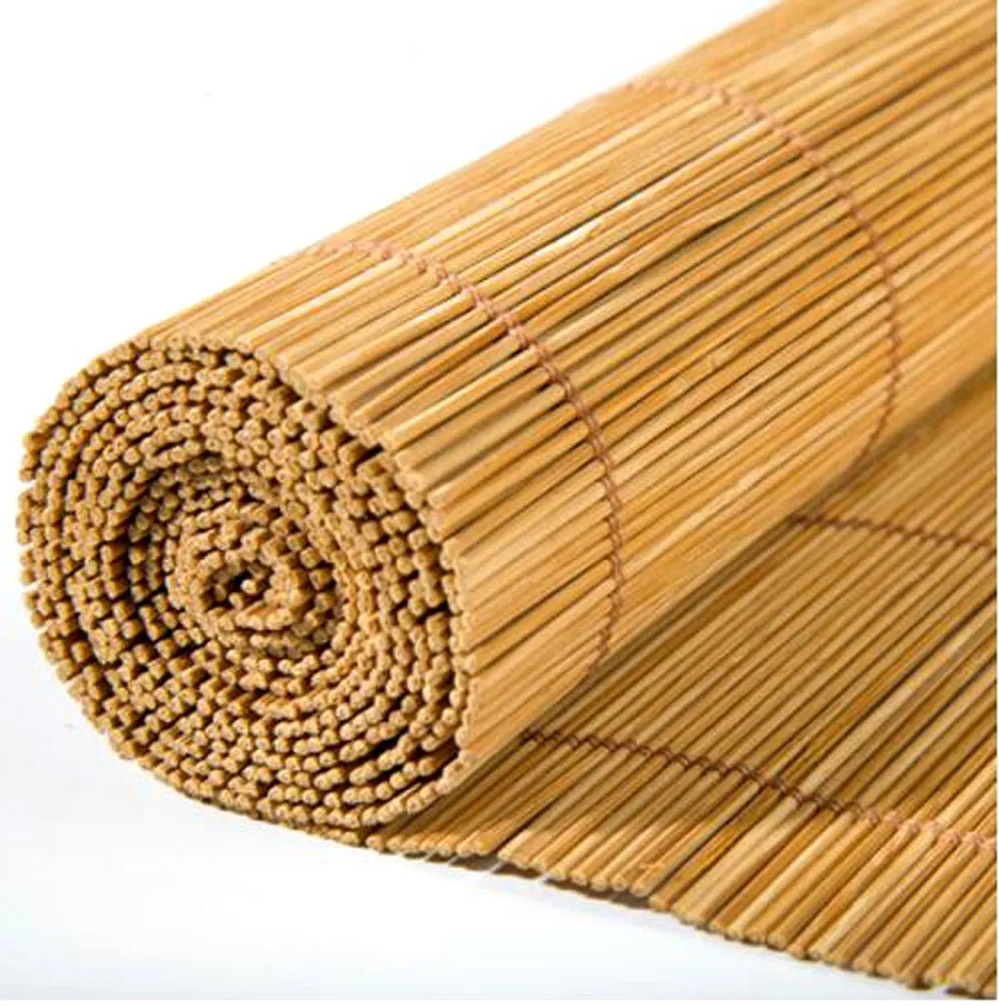 Bamboo Window Curtains with Roller Roman Blinds