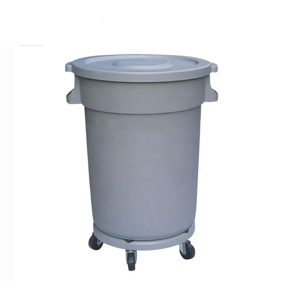 Пластиковый уличный мусорный бак круглый, 10-55 галлонов