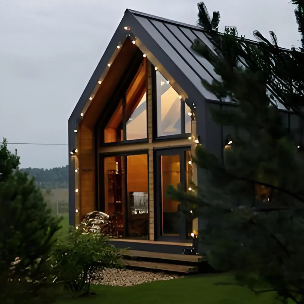 Инфракрасная сауна с остроконечной крышей для детокса