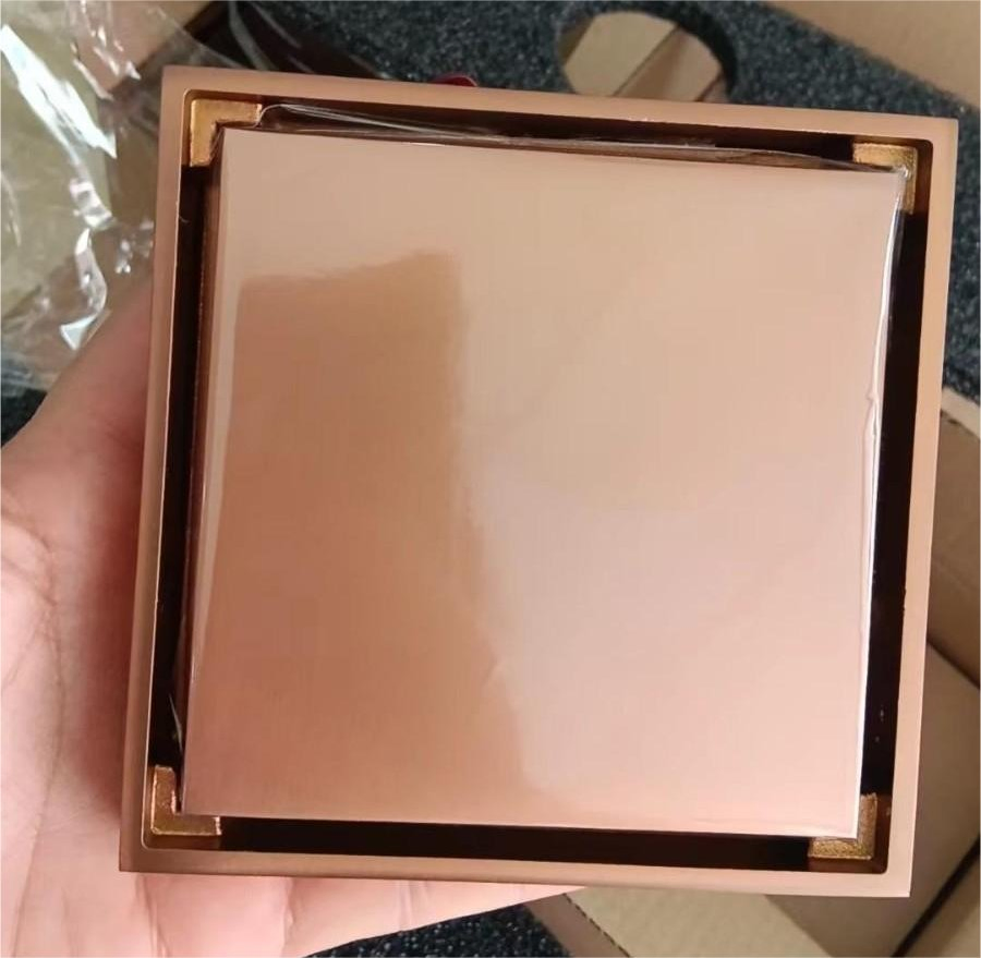 High Quality Brass Square Invisible Shower Drain Bathroom Tile Insert Floor Drain