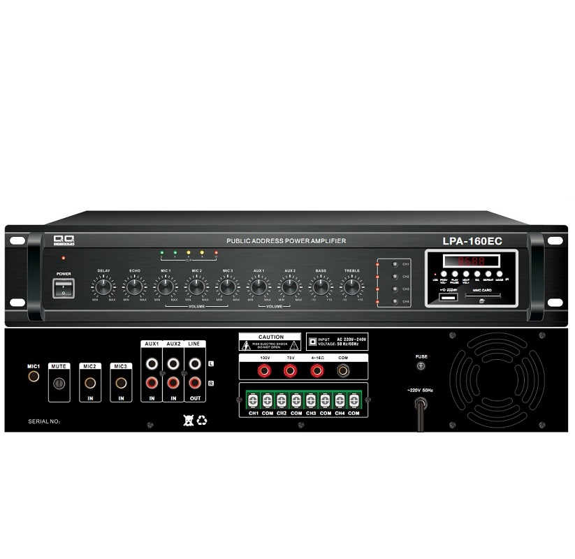 Bluetooth-усилитель 200W с FM-радио, USB, MMC, эхо