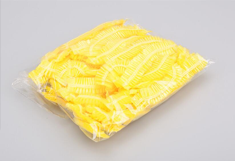 Custom Waterproof Elastic Clear Disposable Bathing Shower Cap for Salon Hotel Travel