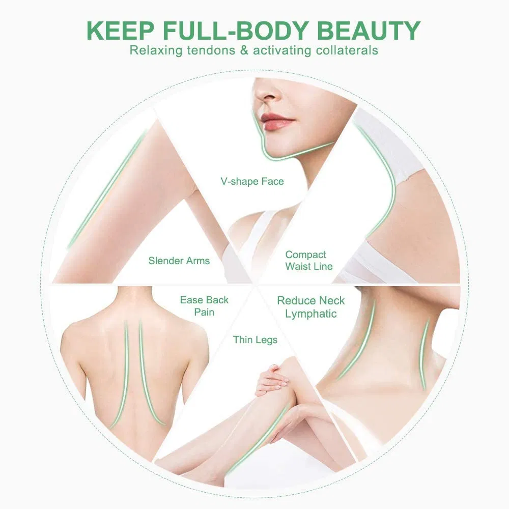Natural Jade Guasha Plate Facial Massage Tool
