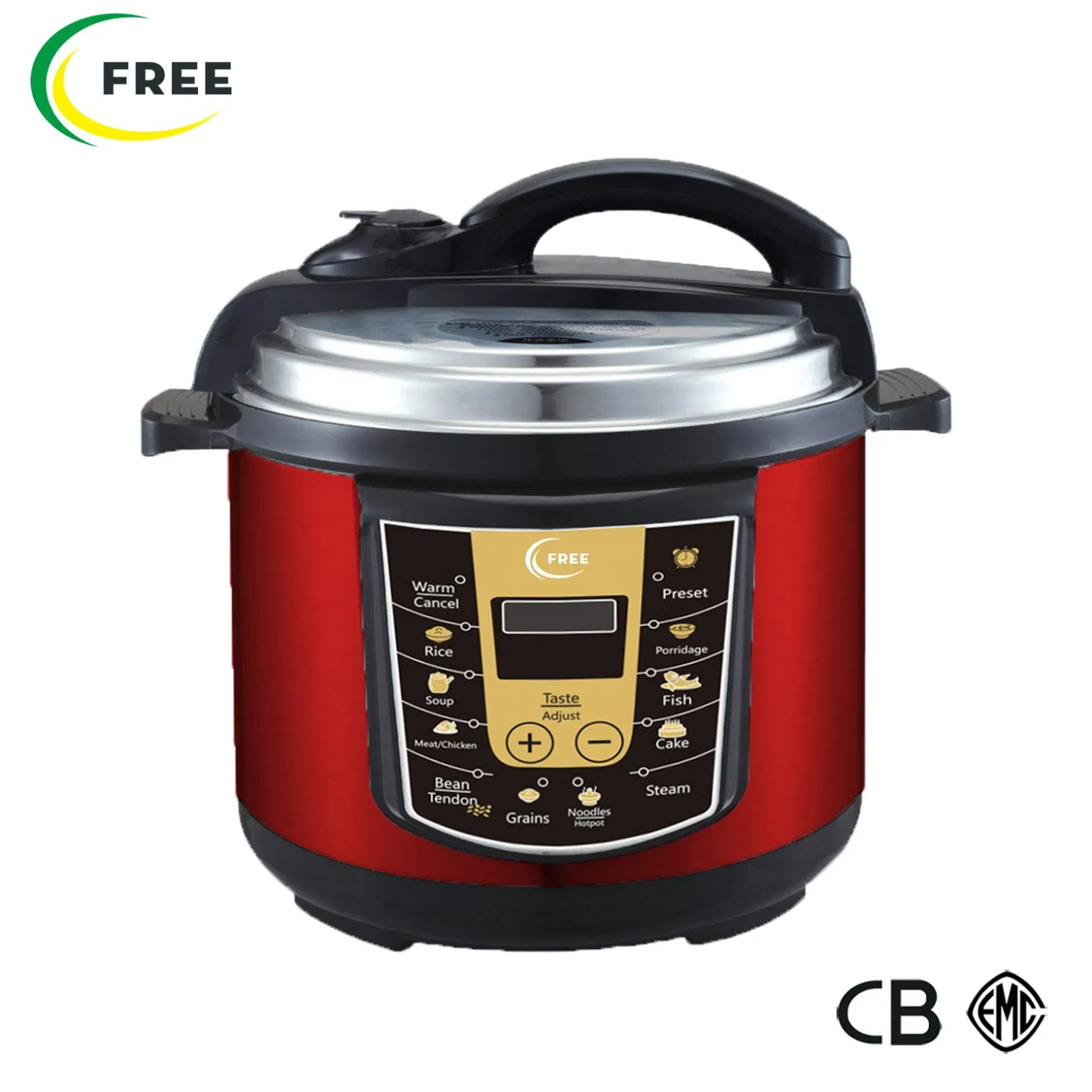 8L Heavy Duty Multi-Function High Pressure Cooker Silver