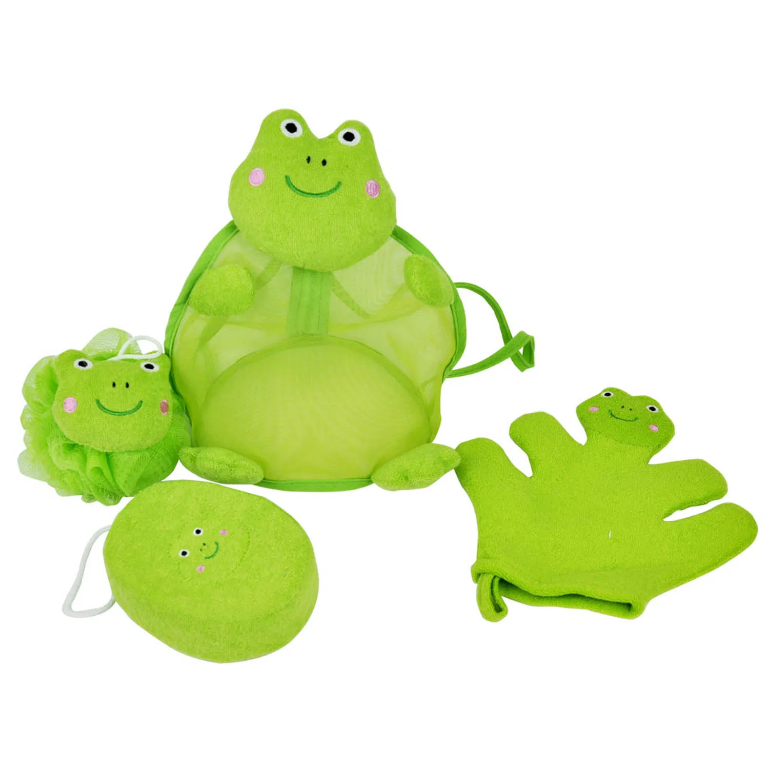 Hot 3PCS Set Customized Cartoon Body Bath Gift Set Wholesale SPA Gloves Sponge for Kids Body Exfoliating & Cleansing Bath Set