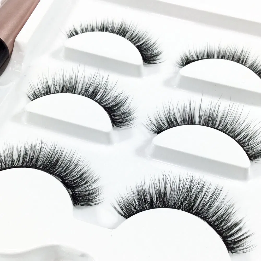 3D Mink False Eye Lashes Volume Magnetic Hair to Hair Eyelashes Individual Custom DIY Silk Fake Lashes Kit