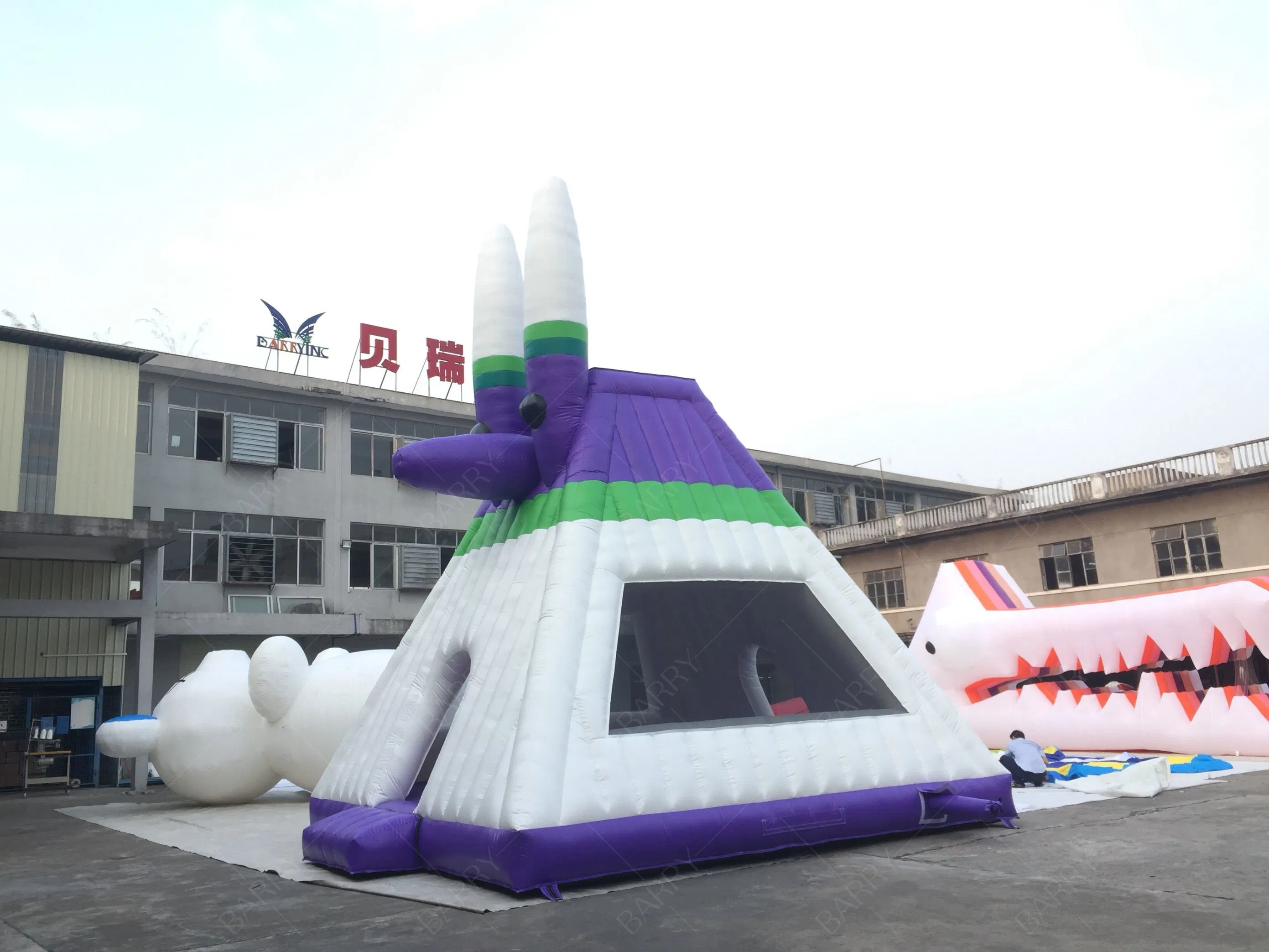 2025 Hot Sale Fox Without Wizard Bounce Jump Inflatable LED Light for Event Decoration