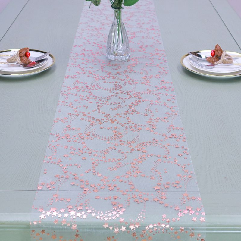 China Hotsale Home Party and Christmas Decoration Suppliers Printed Polyester Table Mat Cloth Table Runner and Tablecloth Cover Deco Rolls Also for Chair Sash