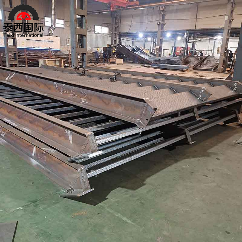 Customized High Quality Exterior Metal Stairs Factory Used Straight Steel Stairs