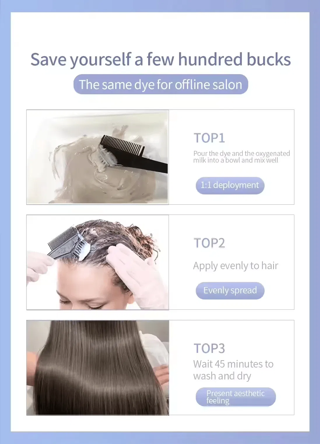 Customized Hair Products Natural Excellent Quality Hair Dye