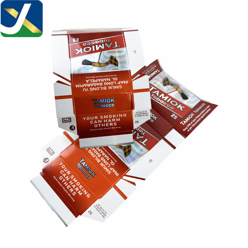 Custom Print Logo Empty Cigarette Case Fold Blank Cardboard Cigarette Boxes