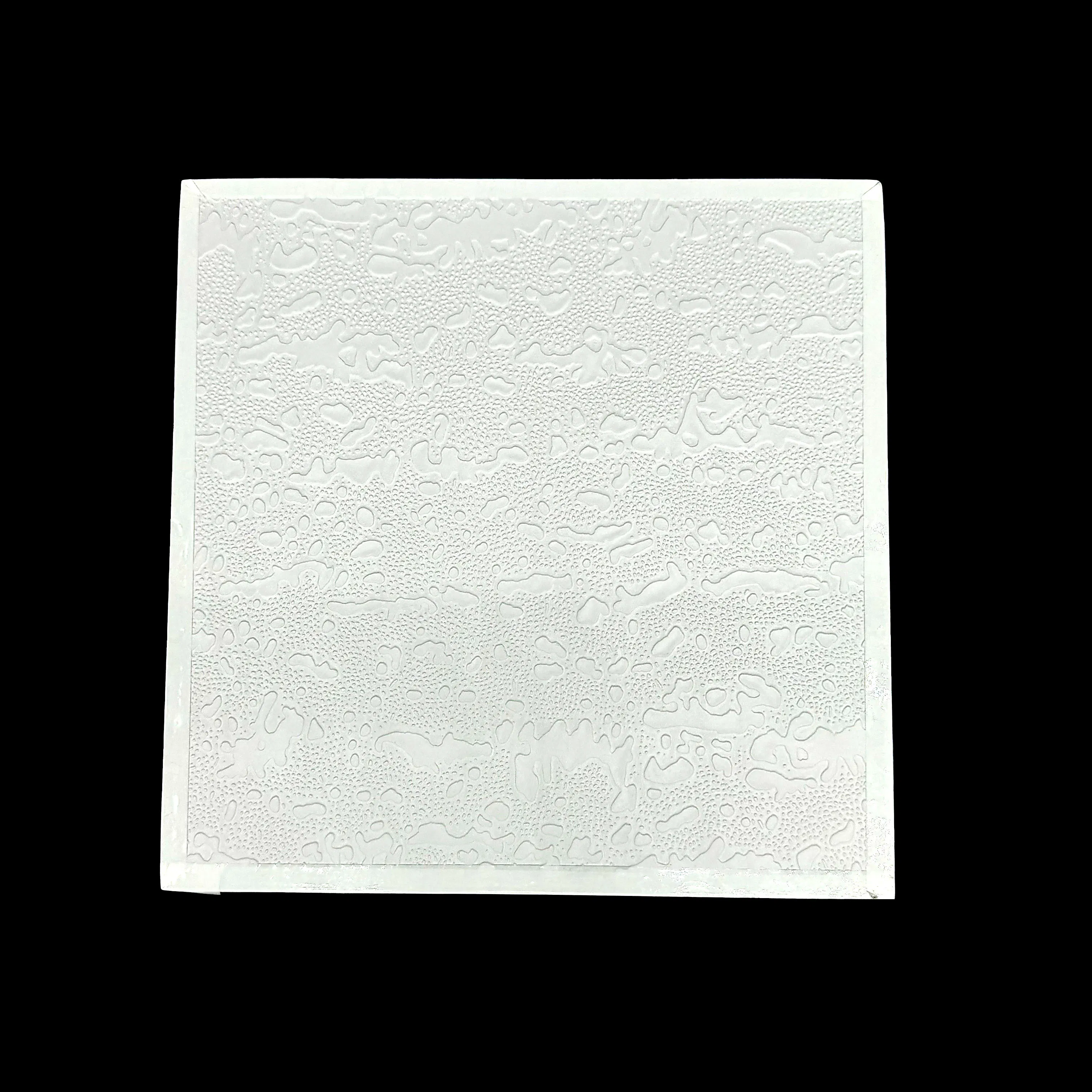 Aluminum Foil PVC Gypsum Ceiling Tile 595X595X7mm White Color Surface for Suspended T Grids Ceiling System
