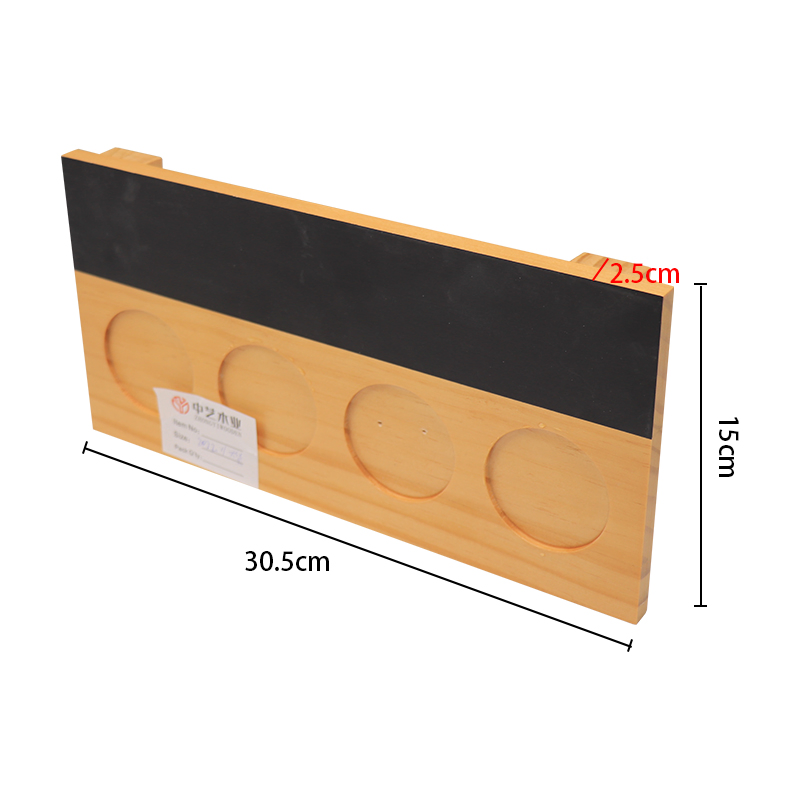 Деревянная подставка для пивных бокалов с ручкой