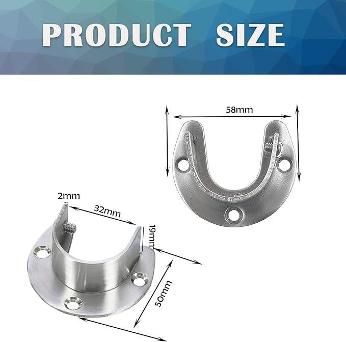 Factory Wholesale Accessories Drilling Brackets Art Deco Curtain Rod Bracket Double