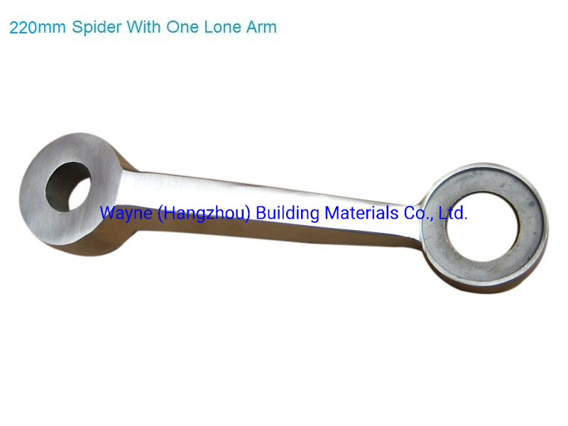 220mm Stainless Steel Glass Spider with One Long Arm; Glass Fitting Hardware, Point-Fixed Curtain Wall Hardware with High Quality and Best Price