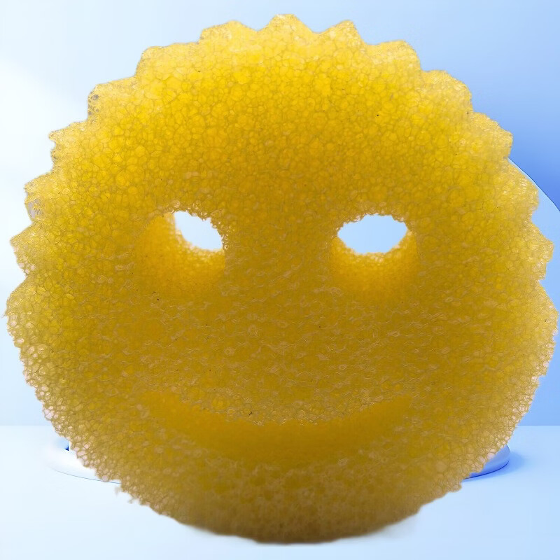 Vibrant Smiley Face Cleaning Sponge for Joyful Home Carescrub Daddy
