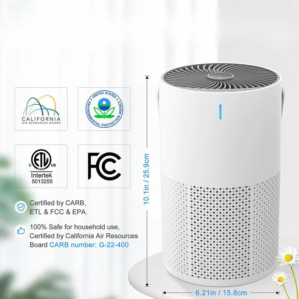 Ture Air Purifier Filter HEPA11 with Essential Oil Quiet Small Air Purifier for Pets Dust