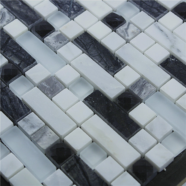 Мозаика из стекла и мрамора 8мм для бассейна