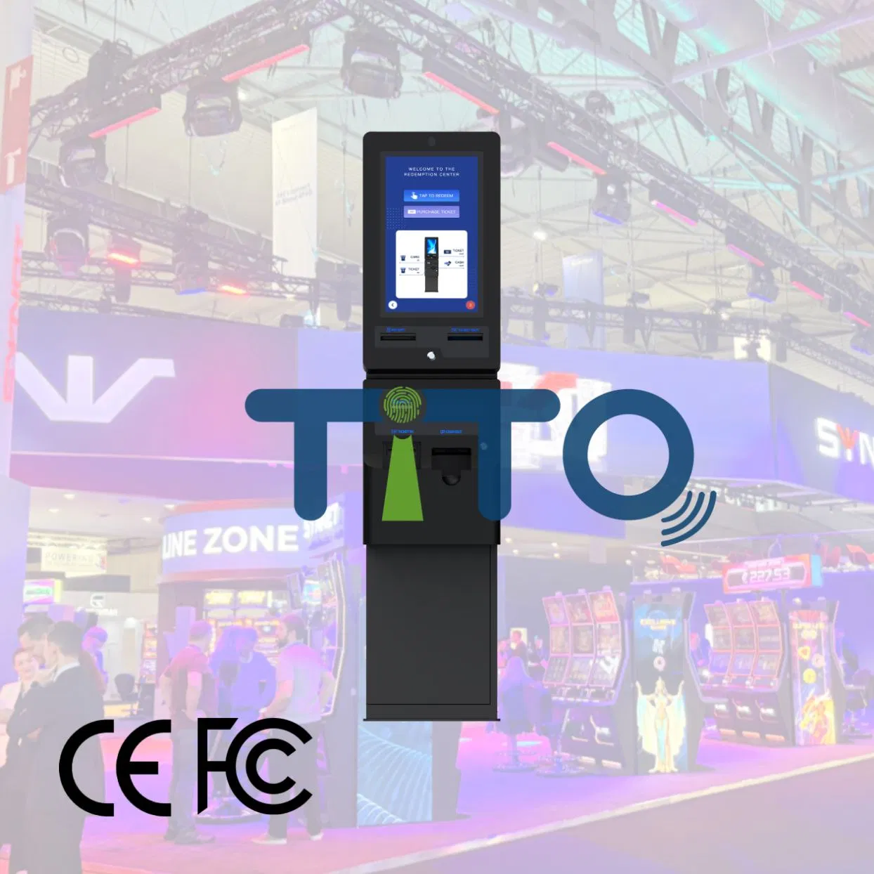 Intuitive Interface Touch Screen Redemption Kiosk Suitable for Skill Game Machine Board