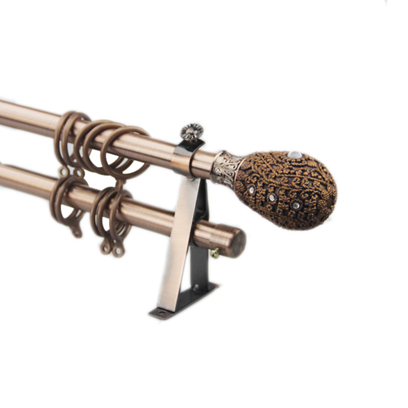 16-19mm Antique Brass Iron Coated Curtain Rod Exextendable Curtaine Rod
