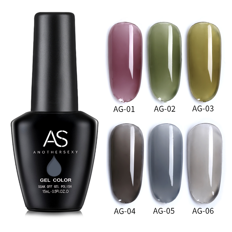 Non Toxic Lacquer Gel Nail Polish Gray Color Series Soak off Nail Vanish UV Gel Nail Polish Private Label Nail Gel Polish