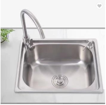 High Grade Material 304/201 Stainless Steel Single Bowl Press Kitchen Sink