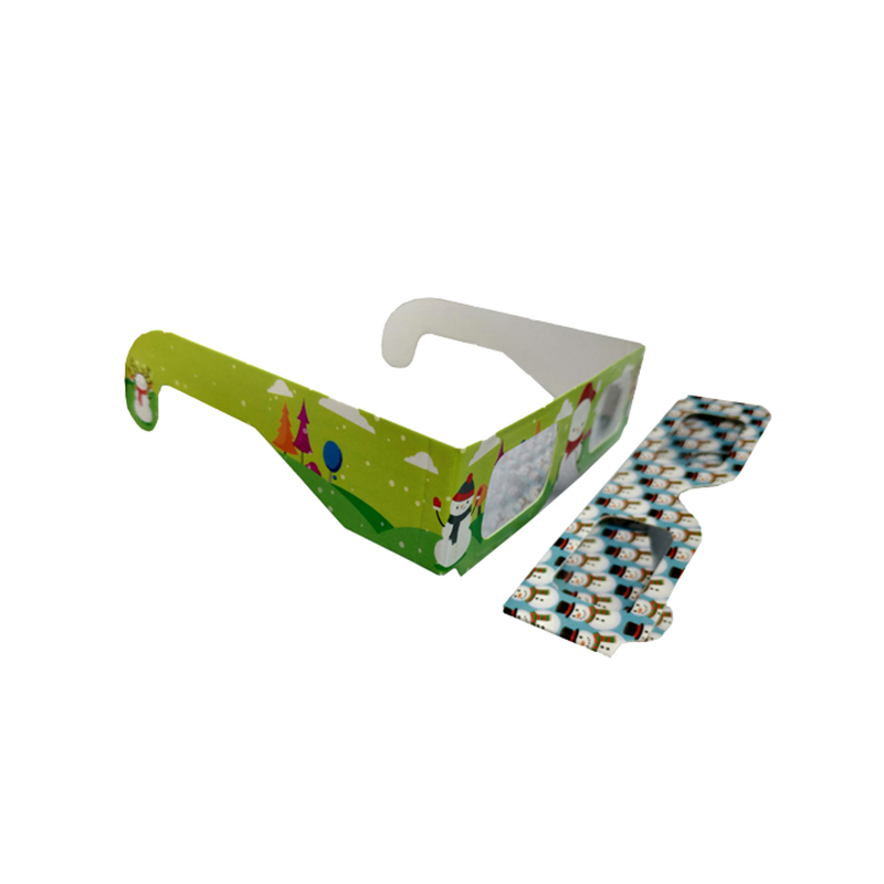 2021 Promotional Paper Fireworks Glasses Branded for Party Love Heart Diffraction Glasses