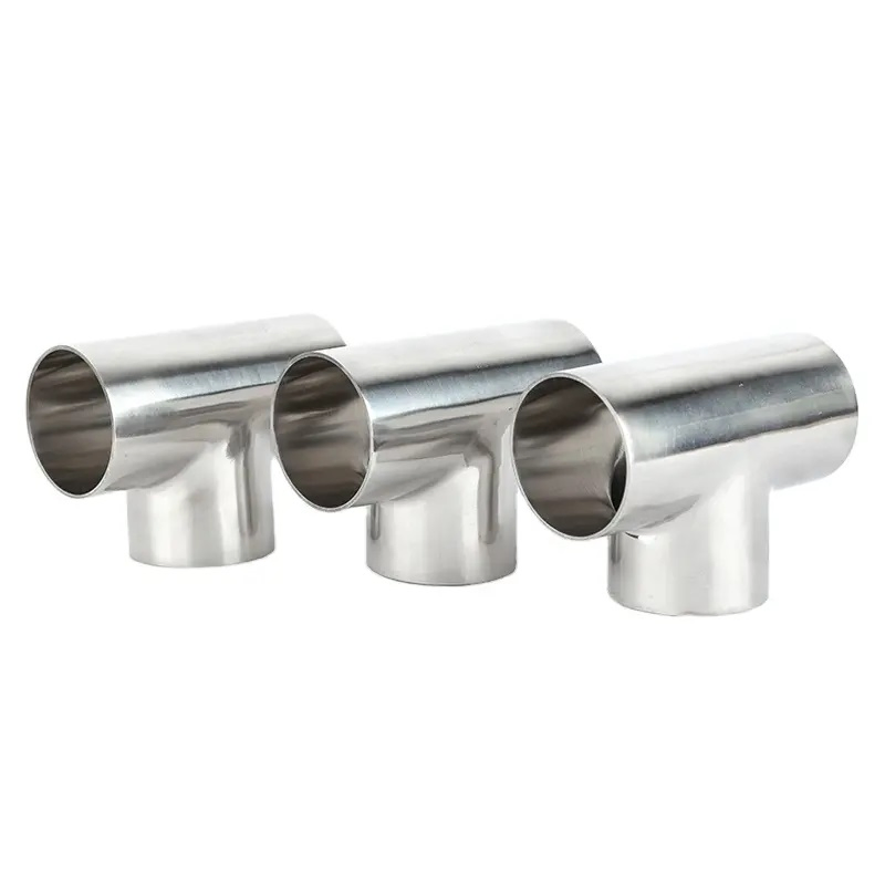Premium Sanitary Short Weld Tee 3 Way Pipe Fitting in SS316L