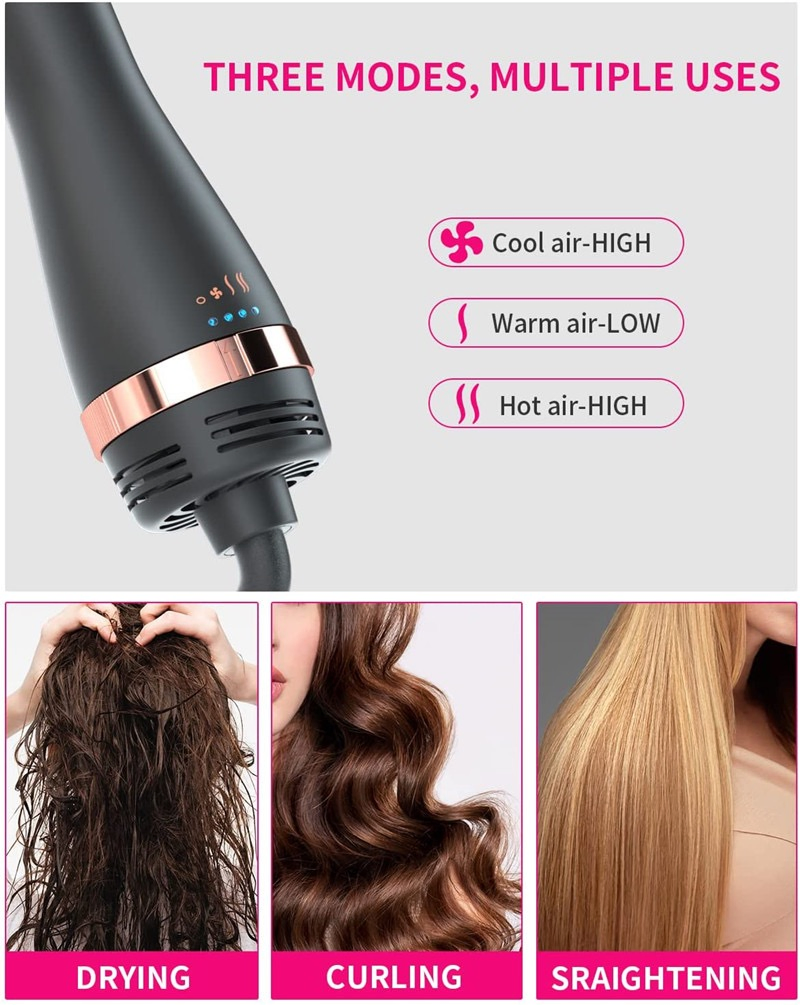 OEM Brand Hot Air Brush Dryer Brush Ceramic Straightener Brush