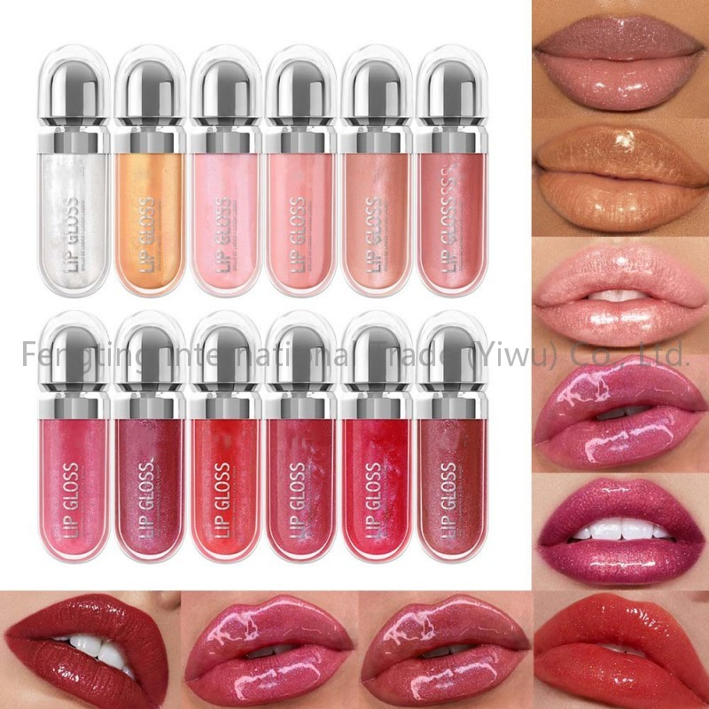 Wholesale Clear Lip Gloss Customized Lipgloss Plumper Tube Glossy Private Label Lip Oil Pink Makeup Lipgloss