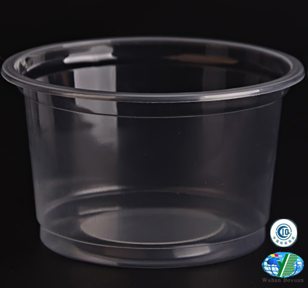 Disposable Plastic Container Transparent Clear Food Grade Round Lunch Bowl with Lid