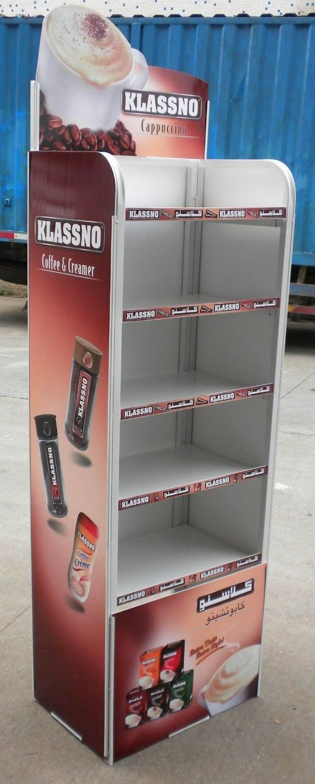Metal Advertising Shelves Display for Coffee Products