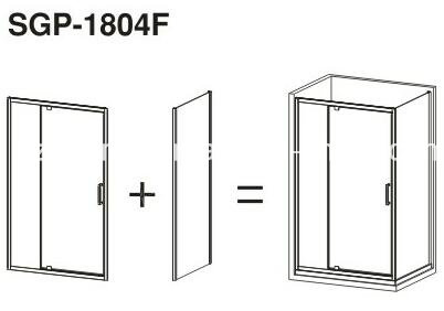 Pivot Shower Door with 8mm Clear Glass