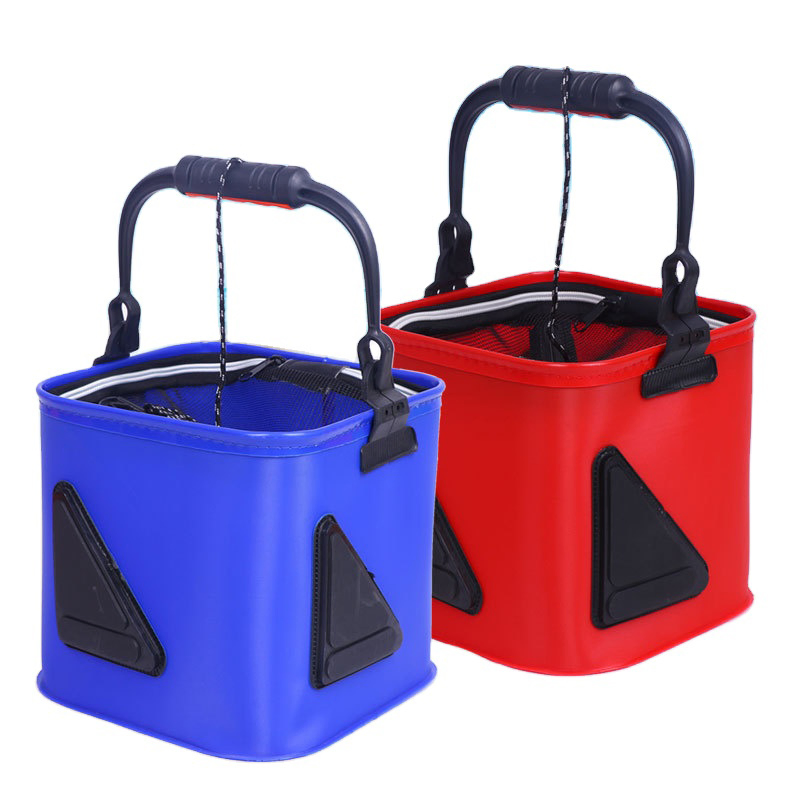 Storage Bag Fishing Accessories Foldable Fishing Bucket Box EVA Handle Storage Container Bl19176